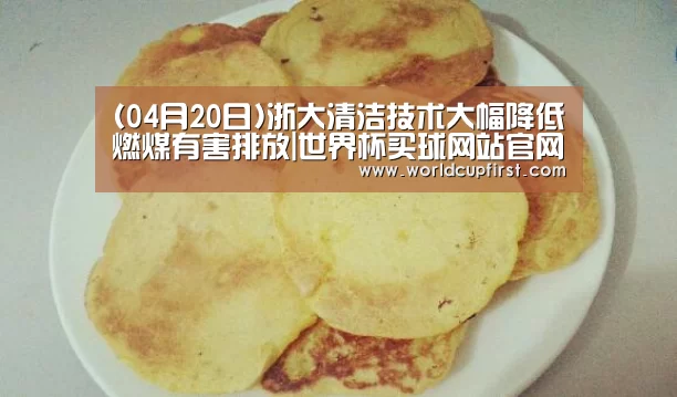 (04月20日)浙大清洁技术大幅降低燃煤有害排放|世界杯买球网站官网(图3) 世界杯投注